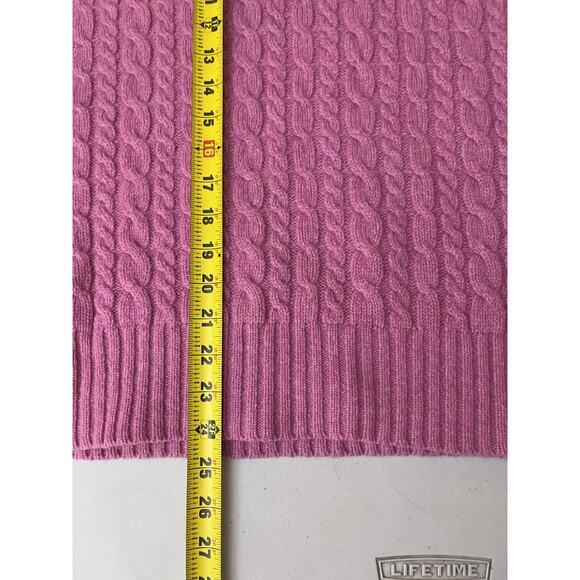 Vtg Y2K 90s Cable Knit Wool Academia Fisherman Sweater XL Preppy Cabincore Doll - Picture 12 of 14